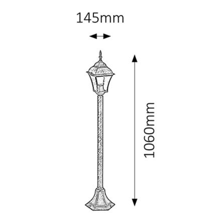 Rabalux - Vanjska lampa 1xE27/60W/230V IP44