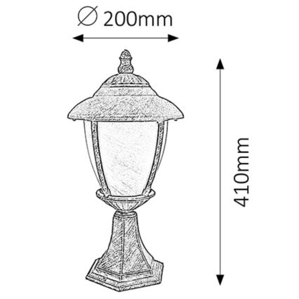 Rabalux - Vanjska lampa 1xE27/60W/230V