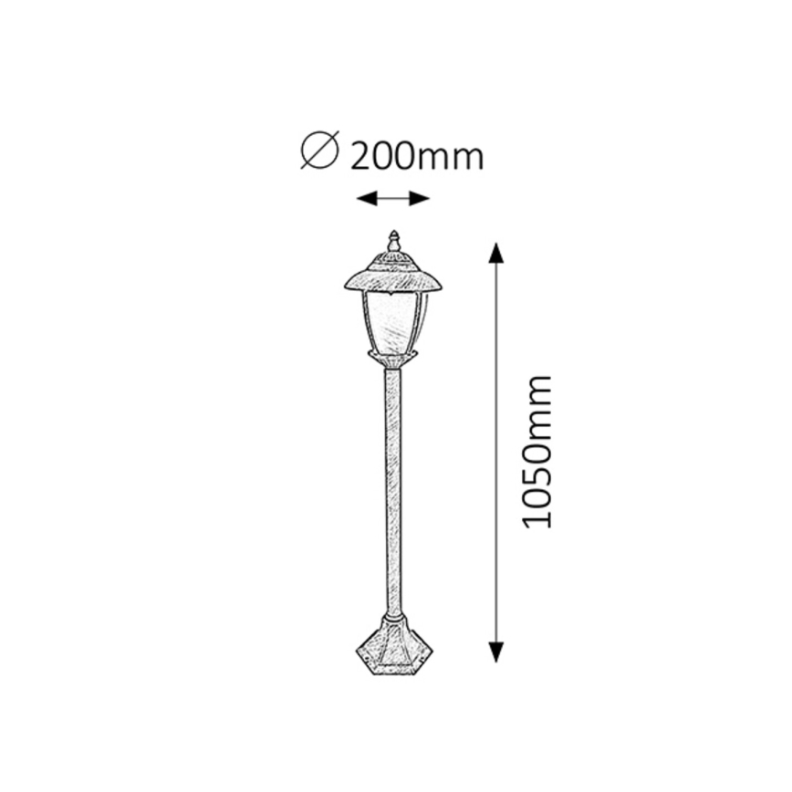 Rabalux - Vanjska lampa 1xE27/60W/230V 105 cm