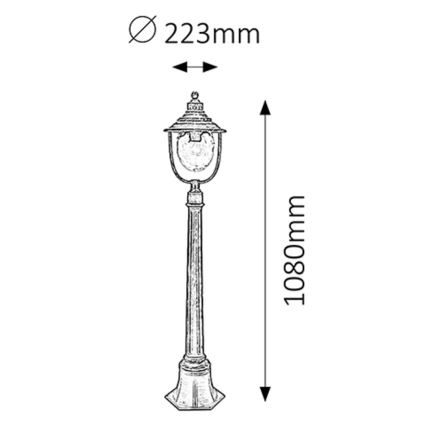 Rabalux - Vanjska lampa 1xE27/60W/230V