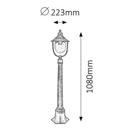 Rabalux - Vanjska lampa 1xE27/60W/230V