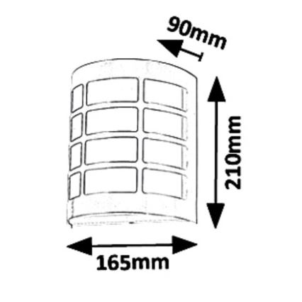 Rabalux 8799 - Vanjska zidna svjetiljka SEVILLA 1xE27/11W/230V IP44