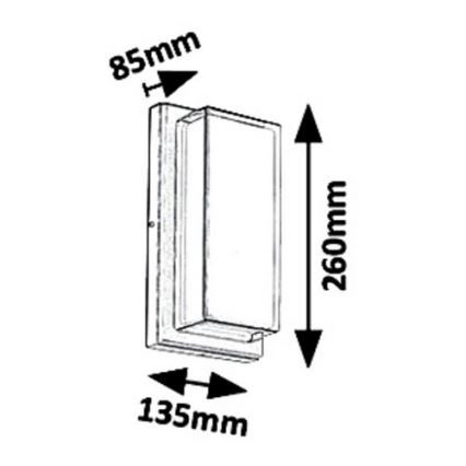 Rabalux - LED Vanjsko zidno svjetlo ANDORRA LED/12W/230V IP54