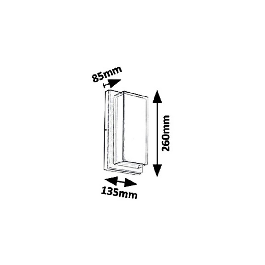 Rabalux - LED Vanjsko zidno svjetlo ANDORRA LED/12W/230V IP54