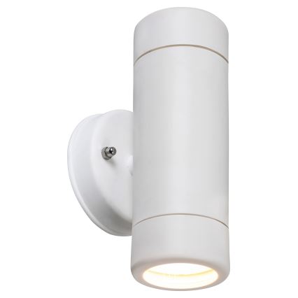 Vanjska zidna svjetiljka 2xGU10/10W/230V IP44 bijela