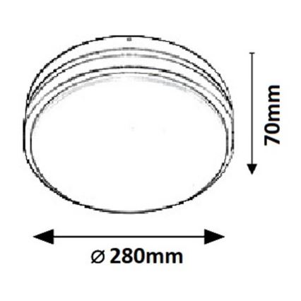 Rabalux - LED vanjsko stropno svjetlo HAMBURG LED/12W/230V IP44