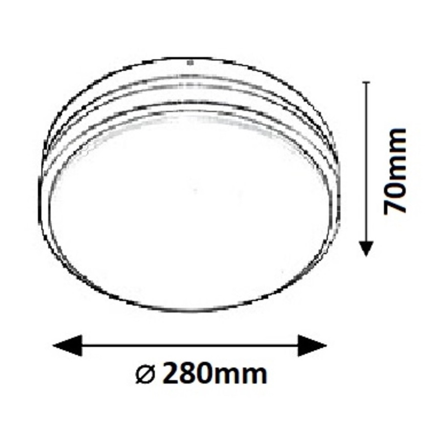 Rabalux - LED vanjsko stropno svjetlo HAMBURG LED/12W/230V IP44