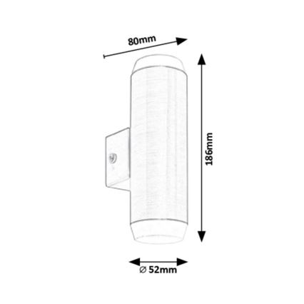 Rabalux - LED vanjsko zidno svjetlo 2xLED/4W/230V brončana IP44