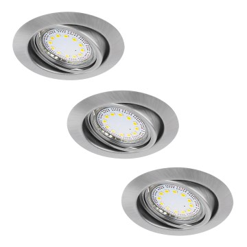 Rabalux - Komplet 3x LED ugradnih svjetiljki 1x GU10/3W/230V IP40