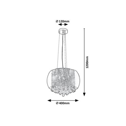 Rabalux - Kristalni luster na sajli 6xG9/40W/230V