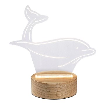 Rabalux - LED dječja stolna lampa LED/2W/5V 3000K dupin bukva