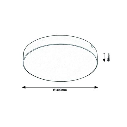 Rabalux - LED stropna svjetiljka za kupaonicu LED/24W/230V 2800K/4000K/6000K IP44 crna pr. 30 cm