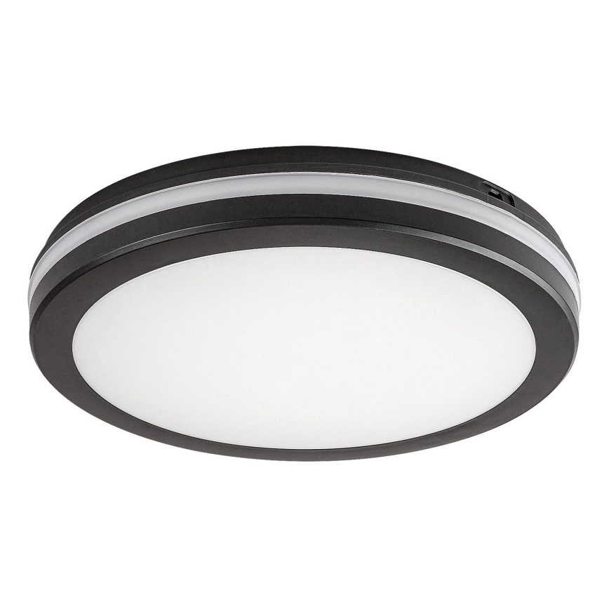 Rabalux - LED kupaonsko stropno svjetlo LED/28W/230V 3000/4000/6500K IP54 crno Ø 30 cm