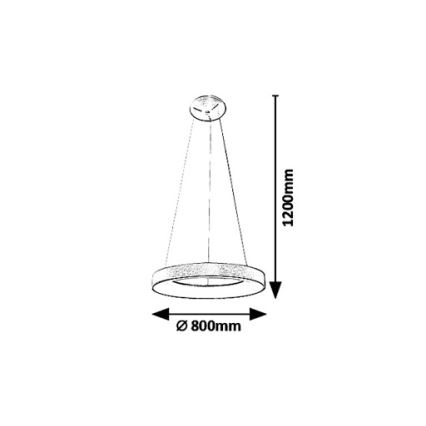 Rabalux - LED luster na sajli CARMELLA LED/80W/230V