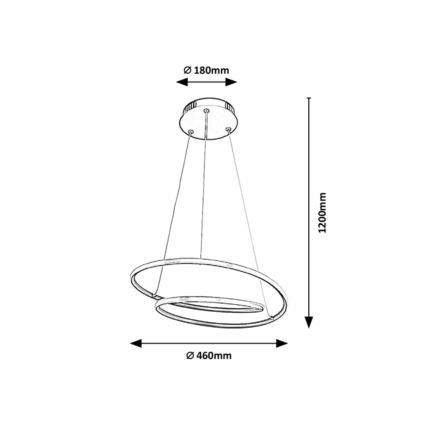 Rabalux - LED Luster na sajli LED/40W/230V