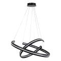 Rabalux - LED luster na sajli s mogućnošću prigušivanja LED/80W/230V 3000-6500K crna + daljinski upravljač