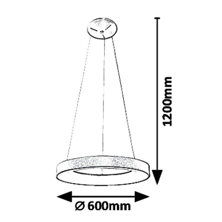 Rabalux - LED luster na užetu CARMELLA LED/50W/230V promjer 60 cm