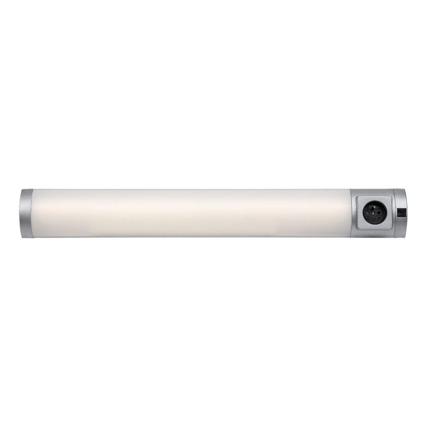 Rabalux - LED Podelementna svjetiljka s utičnicom LED/8W/230V 4000K 68 cm srebrna