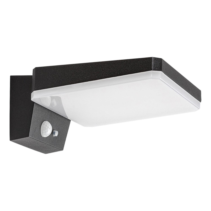 Rabalux - LED Prigušiva solarna zidna svjetiljka sa senzorom LED/4,4W/3,7V IP54 crna 2200 mAh