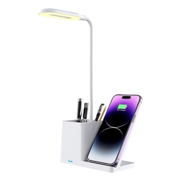 Rabalux - LED Prigušiva stolna lampa s bežičnim punjenjem QI LED/4W/5V 3000/4000/6500K bijela