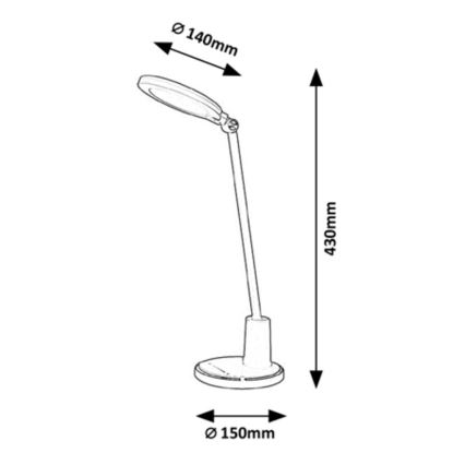 Rabalux - LED Prigušiva stolna lampa s upravljanjem na dodir LED/10W/230V 3000-6000K