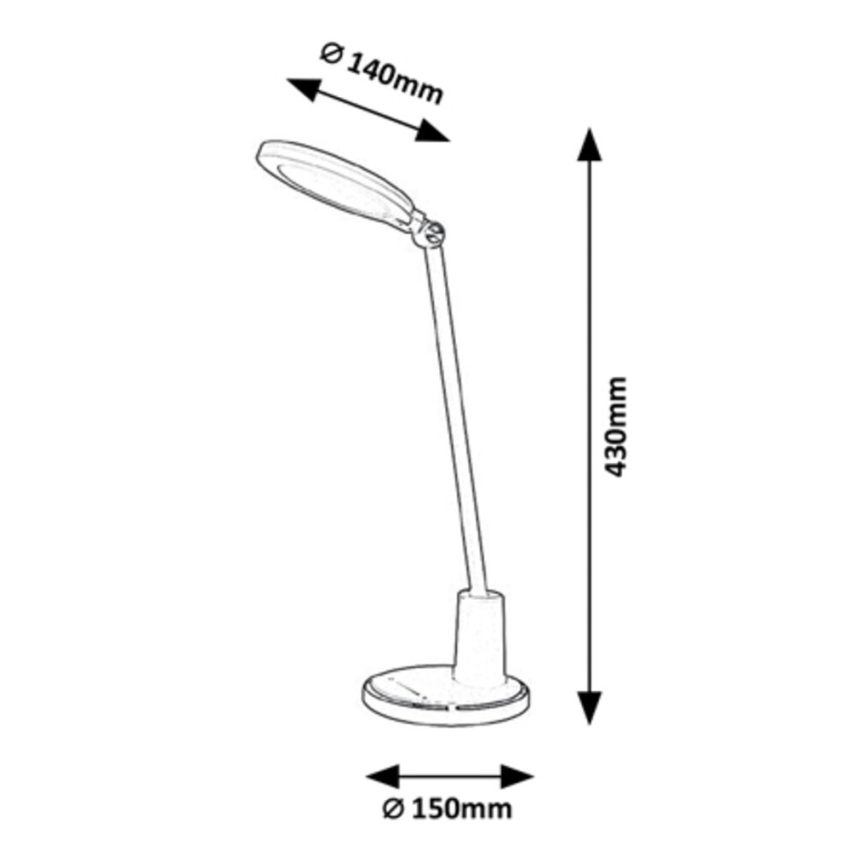 Rabalux - LED Prigušiva stolna lampa s upravljanjem na dodir LED/10W/230V 3000-6000K