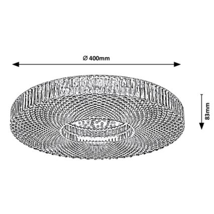 Rabalux - LED Prigušiva stropna svjetiljka LED/36W/230V 3000-6000K + daljinski upravljač