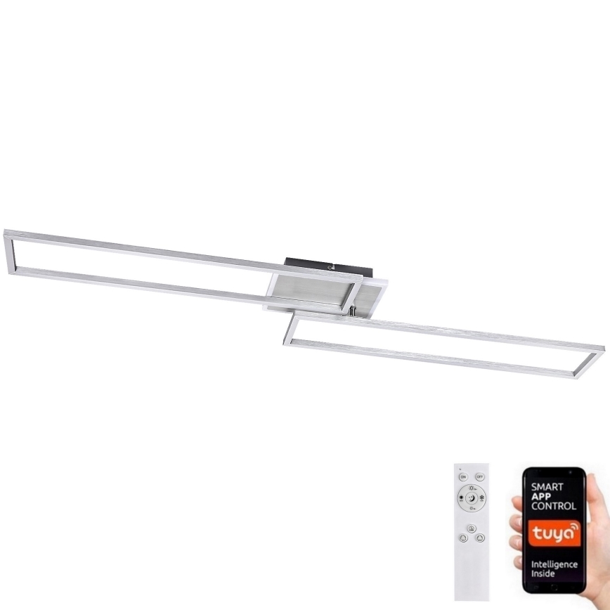 Rabalux - LED Prigušiva stropna svjetiljka LED/40W/230V 2700-6500K Wi-Fi Tuya mat krom + daljinski upravljač