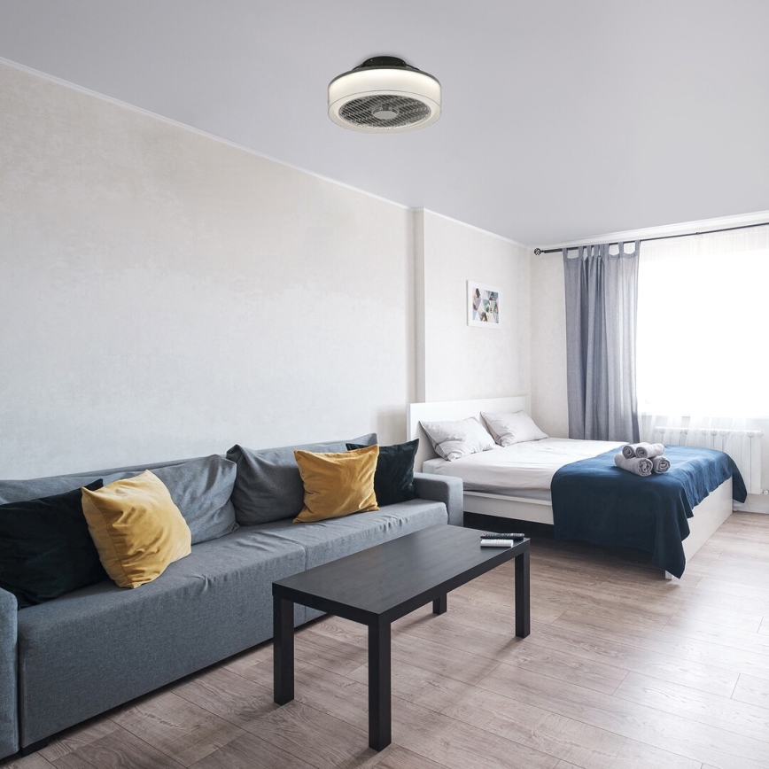 Rabalux - LED Prigušiva stropna svjetiljka s ventilatorom LED/30W/230V + DU 3000-6000K