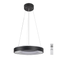 Rabalux - LED prigušivač luster na užetu LED/38W/230V 3000-6500K crna + daljinski upravljač