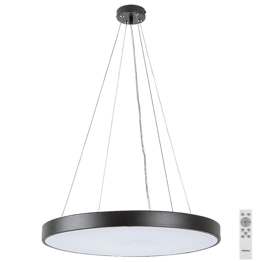 Rabalux - LED Prigušivi luster na sajli LED/60W/230V 3000-6000K crna + daljinski upravljač