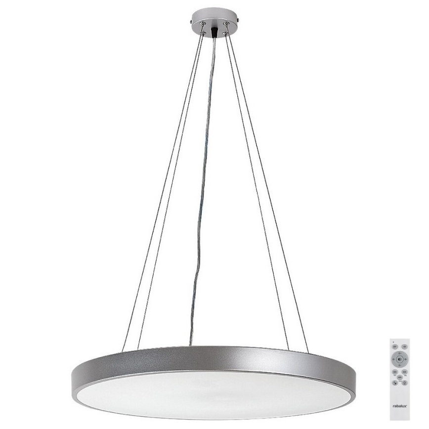 Rabalux - LED Prigušivi luster na sajli LED/60W/230V srebrna 3000-6000K + daljinski upravljač