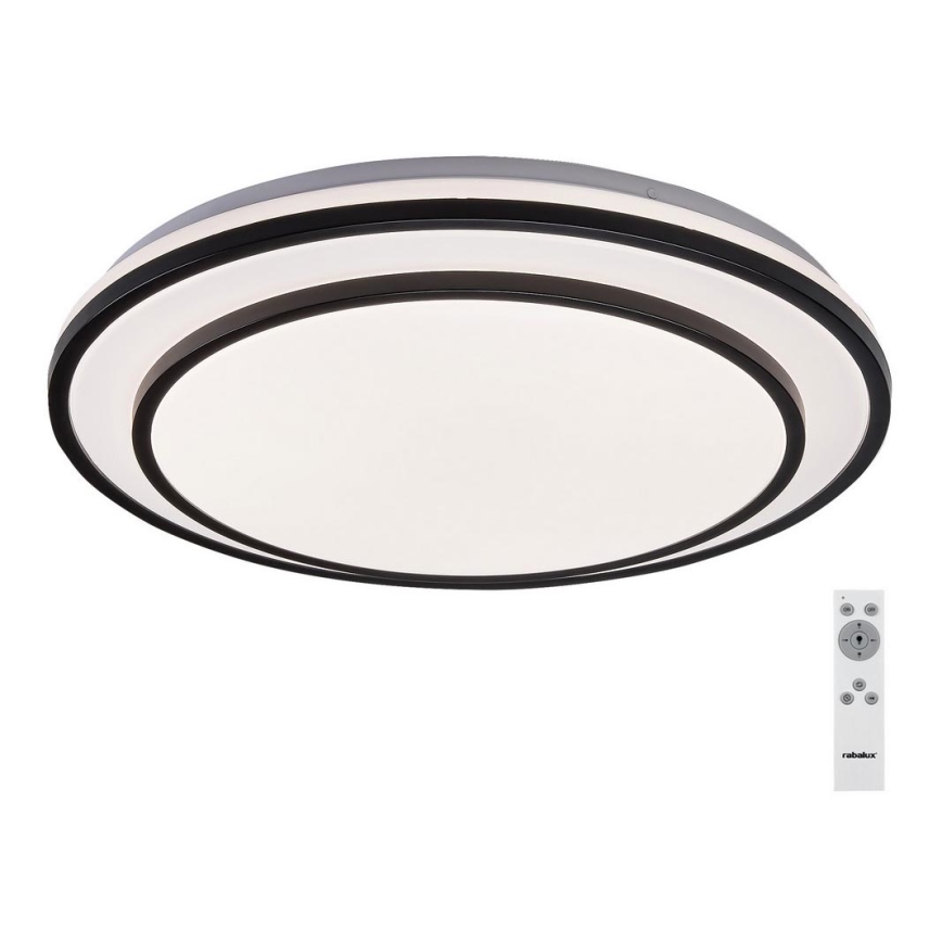 Rabalux - LED prigušivo stropno svjetlo LED/40W/230V 3000-6500K crno Ø 49 cm + daljinski upravljač