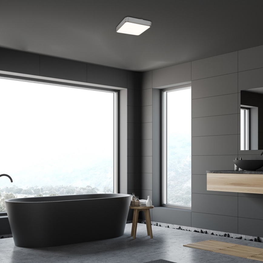 Rabalux - LED RGB kupaonska prigušiva stropna svjetiljka LED/22W/230V 3000-6000K IP44 + daljinski upravljač 29x29 cm