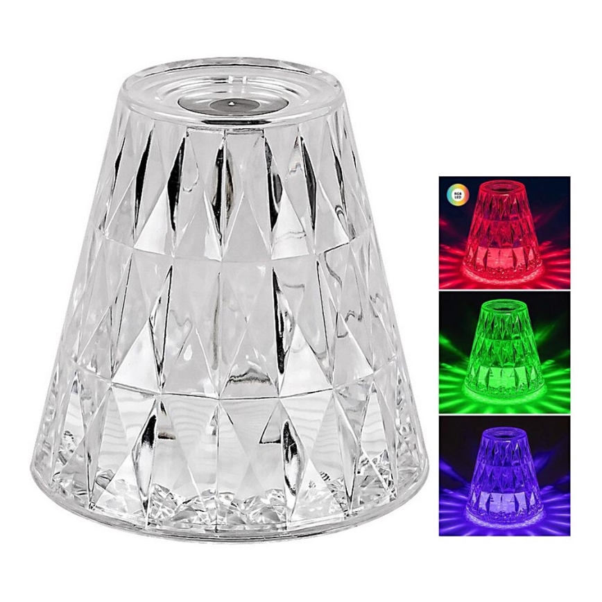 Rabalux - LED RGB Prigušiva punjiva stolna lampa LED/2W/5V/3xAAA 3000K