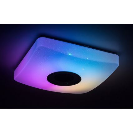 Rabalux - LED RGB Prigušiva stropna svjetiljka sa zvučnikom LED/18W/230V + DU 3000-6000K Bluetooth