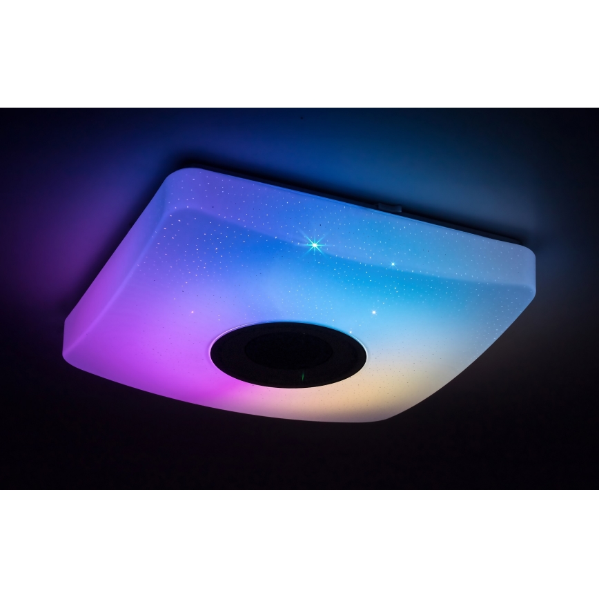 Rabalux - LED RGB Prigušiva stropna svjetiljka sa zvučnikom LED/18W/230V + DU 3000-6000K Bluetooth