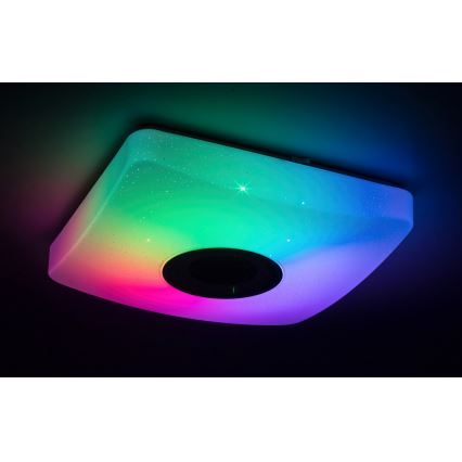 Rabalux - LED RGB Prigušiva stropna svjetiljka sa zvučnikom LED/18W/230V + DU 3000-6000K Bluetooth