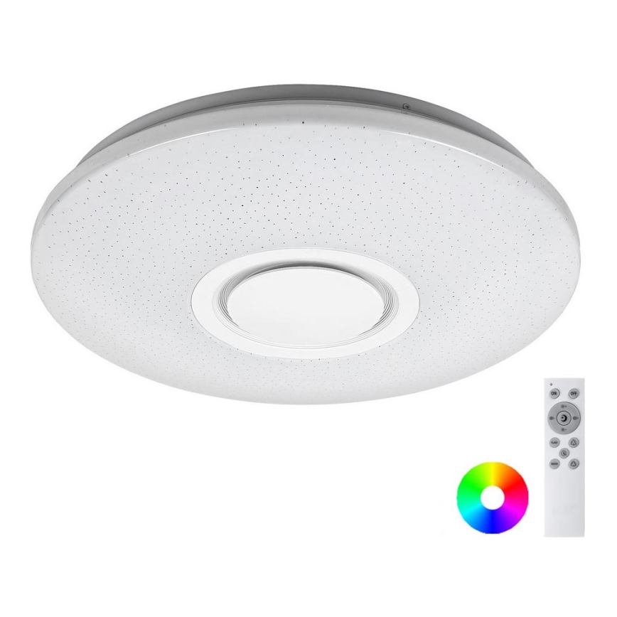 Rabalux - LED RGB prigušiva stropna svjetiljka sa zvučnikom LED/24W/230V Wi-Fi Tuya + daljinski upravljač Ø 40 cm