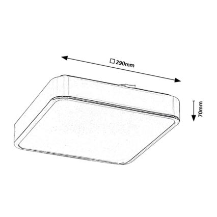 Rabalux - LED RGB Prigušiva stropna svjetiljka za kupaonicu LED/22W/230V IP44 + DU 3000-6000K