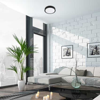 Rabalux - LED RGB stropna svjetiljka s mogućnošću prigušivanja i senzorom, LED/28W/230V 2700–5000K Ø 36 cm + daljinski upravljač