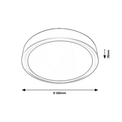 Rabalux - LED RGB stropna svjetiljka s mogućnošću prigušivanja i senzorom, LED/28W/230V 2700–5000K Ø 36 cm + daljinski upravljač
