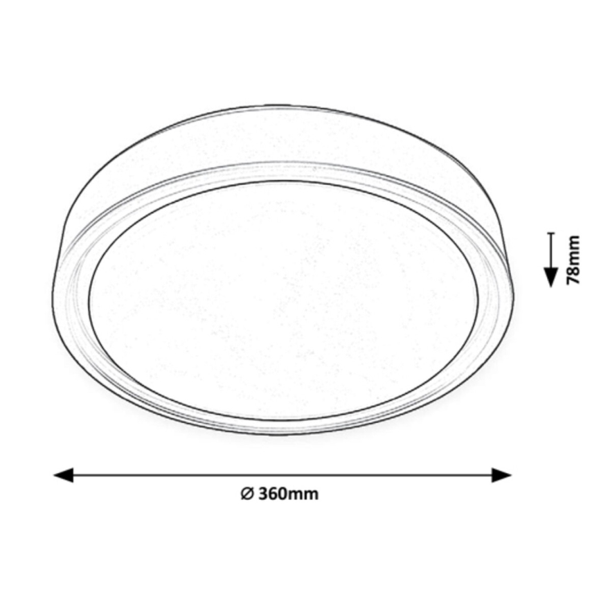 Rabalux - LED RGB stropna svjetiljka s mogućnošću prigušivanja i senzorom, LED/28W/230V 2700–5000K Ø 36 cm + daljinski upravljač