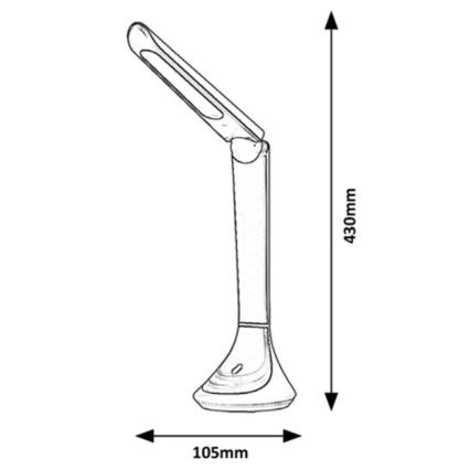 Rabalux - LED Stolna lampa LED/5W/230V crna