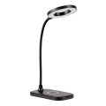 Rabalux - LED stolna lampa s dodirnim prigušivanjem i bežičnim punjenjem LED/5W/5V 2700-6000K crna