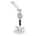Rabalux - LED stolna lampa s prigušivanjem, ventilatorom i zaslonom LED/7W/5V 3000/4000/6500K