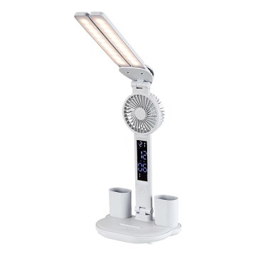 Rabalux - LED stolna lampa s prigušivanjem, ventilatorom i zaslonom LED/7W/5V 3000/4000/6500K