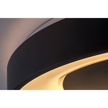 Rabalux - LED stropna svjetiljka s prigušivanjem LED/38W/230V crna 3000-6500K + daljinski upravljač promjer 48 cm