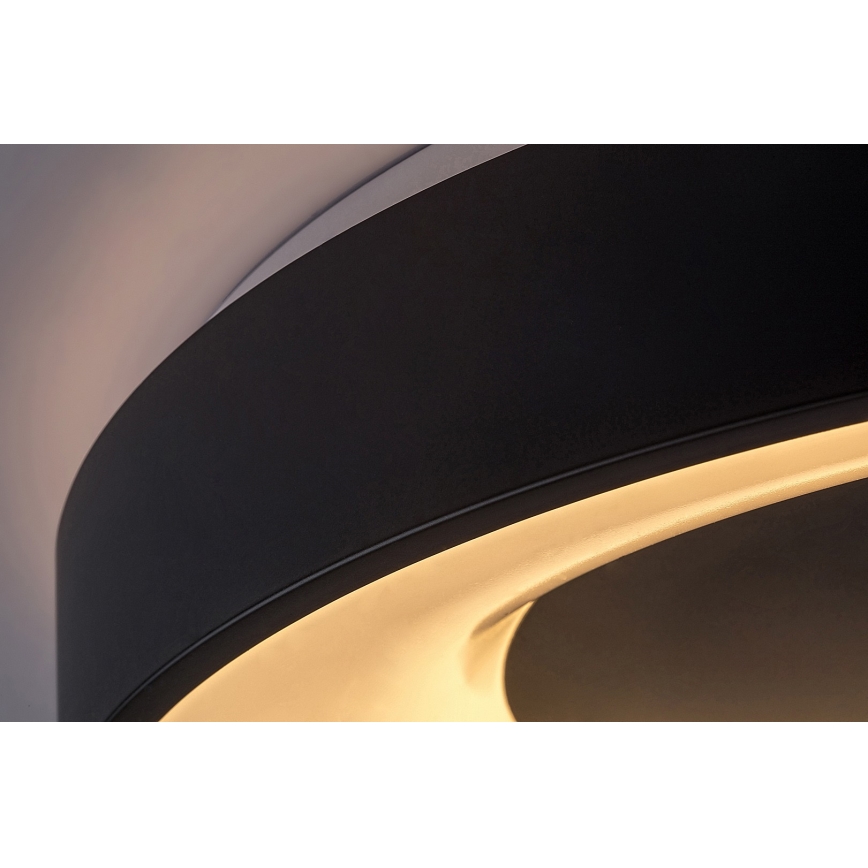 Rabalux - LED stropna svjetiljka s prigušivanjem LED/38W/230V crna 3000-6500K + daljinski upravljač promjer 48 cm