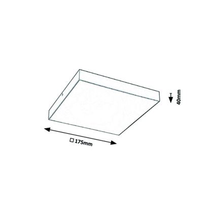 Rabalux - LED Stropna svjetiljka LED/18W/230V 3000-6000K IP44 crna